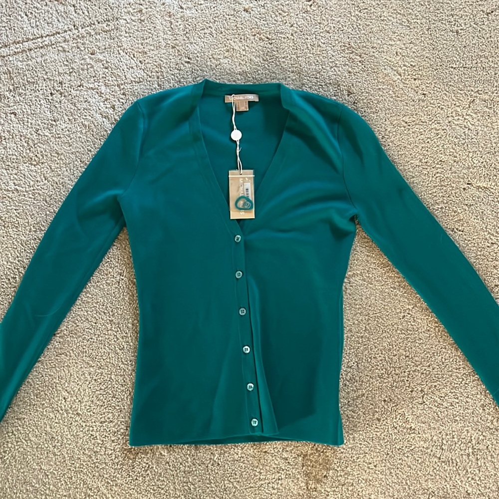 XSmall torquoise cardigan by Michael Kors.  Never worn and new with tags.